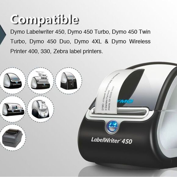 BETCKEY - Compatible DYMO 30252 (1-1/8" x 3-1/2") Address & Barcode Labels - Picture 3 of 6